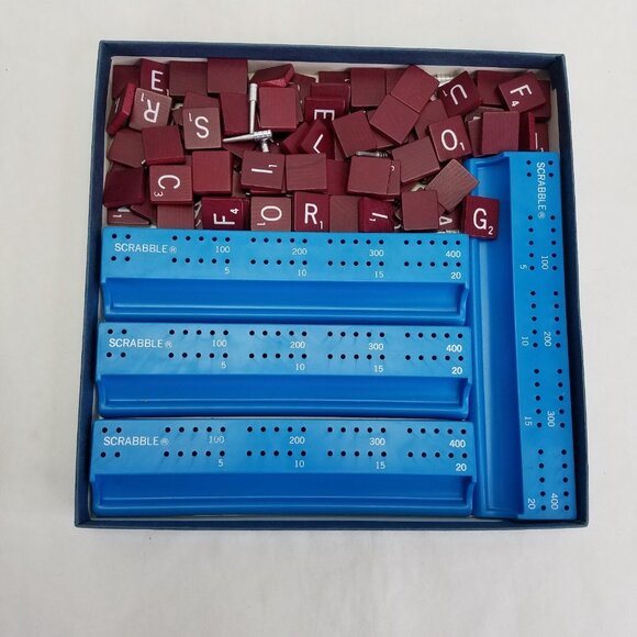 Vintage 1977 SCRABBLE TURNTABLE DELUXE EDITION Selchow & Righter Complete! Game - Picture 13 of 16